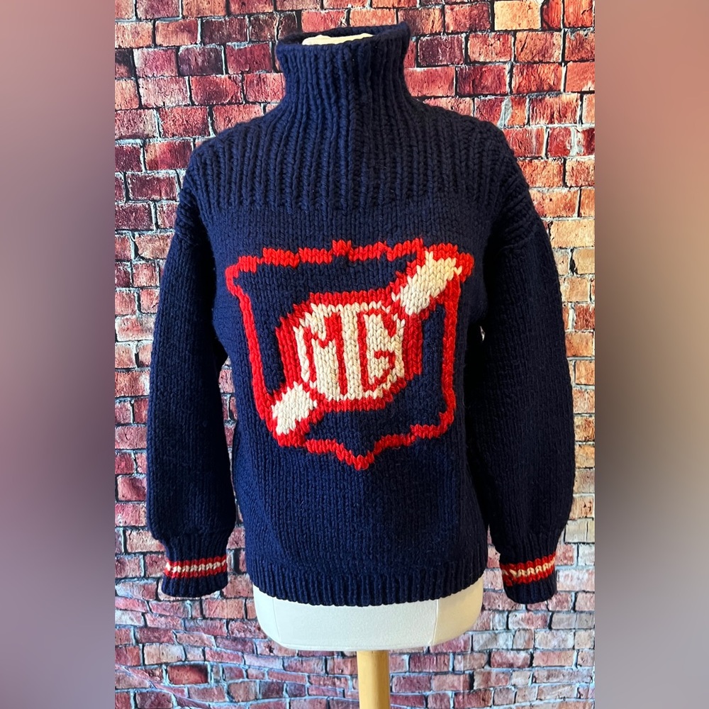 Vintage~ 1980’s Wool “HANDMADE” MG Sweater Women’s M/L (measurements in pics)